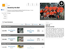 Every team has a custom team page