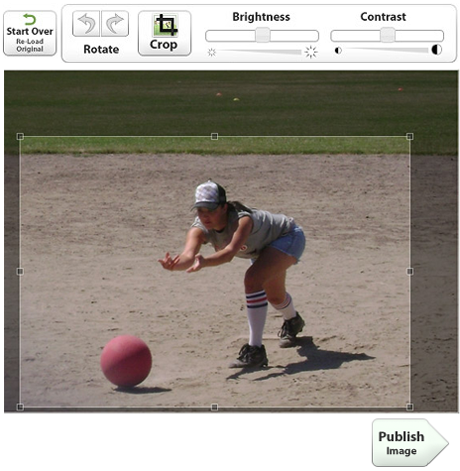 Upload photos, and associate them with teams